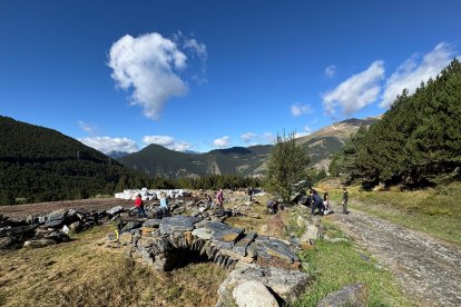 Un moment durant les jornades de la pedra seca l'any passat