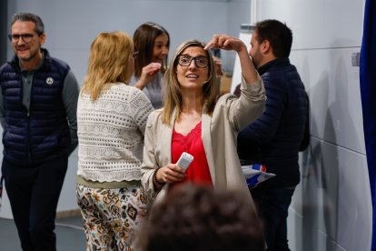 Representants del comitè d’empresa en la darrera assemblea.