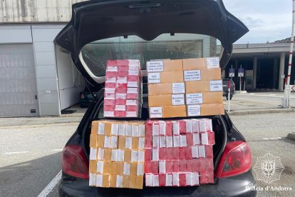El vehicle carregat amb els 1.700 paquets de contraban.