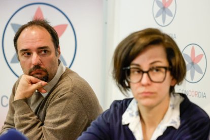 Segués i Tena a la roda de premsa