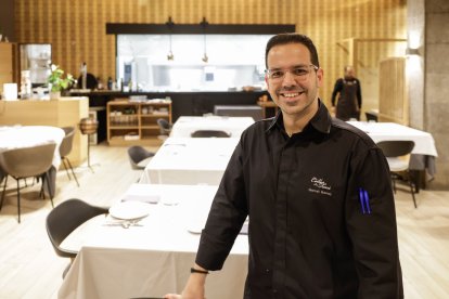 El xef Marcel Besolí, al menjador del Celler d'en Toni