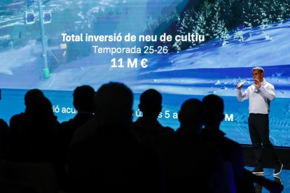 David Ledesma, director de màrqueting de Grandvalira Resorts, durant la presentació.