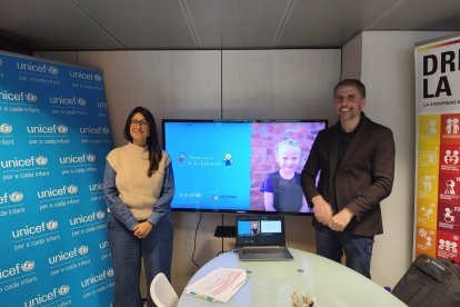 Dàmaris Castellanos i Joan Micó han presentat les dades de l'Observatori de la Infància