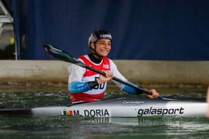 La palista andorrana en una competició recent.