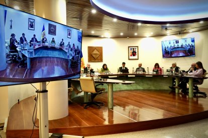 La sessió de comú, ahir.