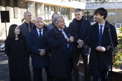 El president Joan Laporta, amb el cònsol major d’Andorra la Vella, Sergi González.