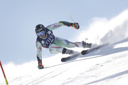 Joan Verdú durant una de les baixades.
