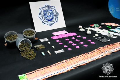 Estupefaents comissats durant l’operació.