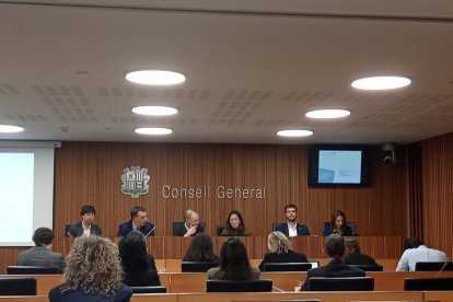 Els cònsuls durant la presentació de les propostes per assegurar un creixemt sostenible