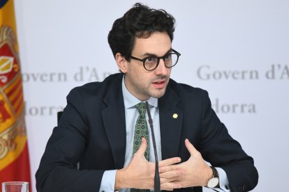 El ministre Guillem Casal en la roda de premsa d'aquesta ciutadana