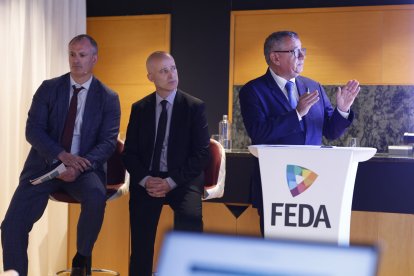 Alberto Manzano, Jordi Travé i Albert Moles, d’esquerra a dreta.