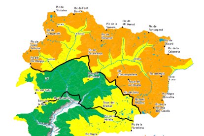 Risc d'allau 3 al nord del país.
