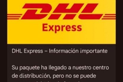 L'inici del missatge fraudulent.