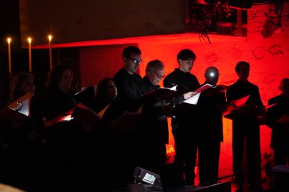 Un moment durant el cant.