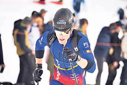 L’esquiador andorrà durant la prova.