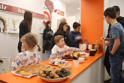 Inauguració de l’exposició, ahir.