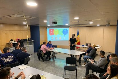 Un moment durant la formació