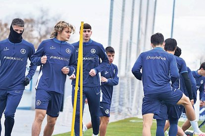 L’equip tricolor es va exercitar ahir a la ciutat esportiva del Leganés.