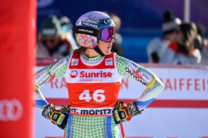 Cande Moreno, després del descens d'avui a St. Moritz