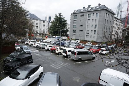 L'aparcament del Pouader.