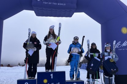 Jordina Caminal, al podi de St Moritz.