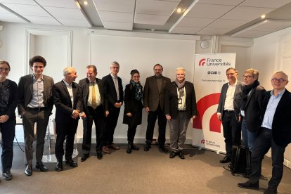 El rector de la Universitat d'Andorra, Juli Minoves, al Consell de Relacions Internacionals de France Universités.