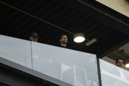 Gerard Piqué, al duel entre Andorra i Deportivo a Encamp.