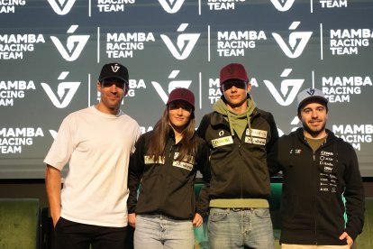 Joan Verdú, Paula Ledesma, Marc Visa i Pol Ferrer, en l’acte de presentació.