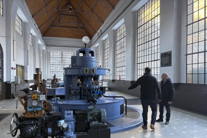 La turbina restaurada, ja en funcionament