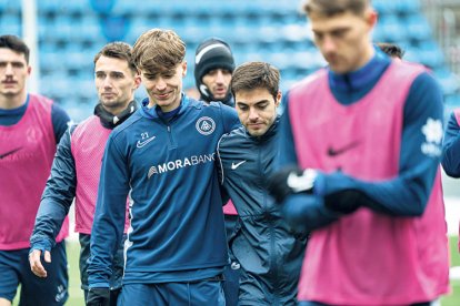 Entrenament dels tricolors al Nacional.