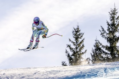 Cande Moreno, a Tarvisio a la Copa del Món del cap de setmana passat.