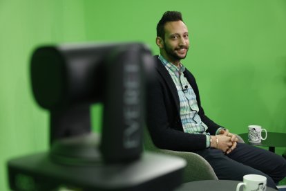 El pilot de cotxes Edgar Montellà durant l’entrevista a Diari TV.