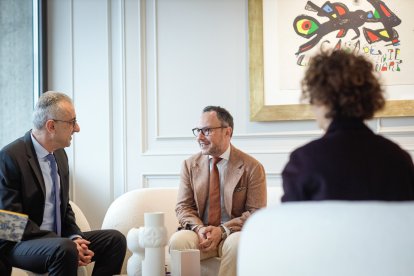 L’ambaixador de Xipre, Michalis Ioannou, amb el cap de Govern, Xavier Espot.