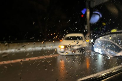 El vehicle accidentat a la Massana.