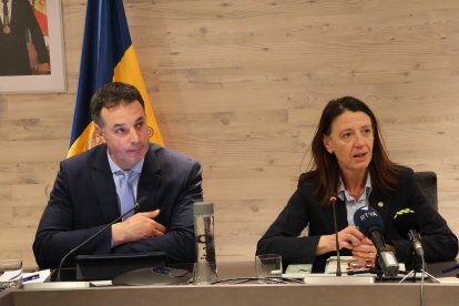 Els cònsols d’Ordino durant la sessió, ahir.