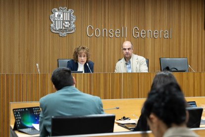 Sílvia Cunill, ahir, durant la compareixença.