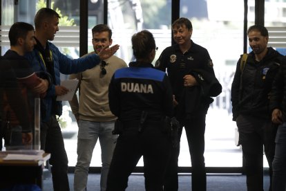 Representants sindicals el dia de la firma de l’acord salarial.