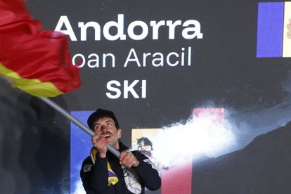 Aracil, a la cerimònia d’inauguració del Mundial.