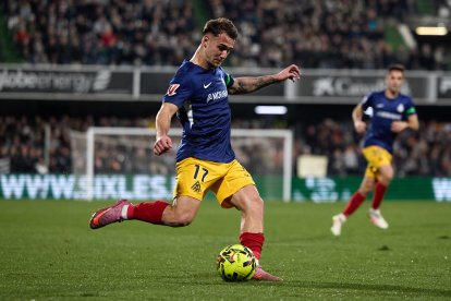 Carrique durant el partit contra el Castelló.