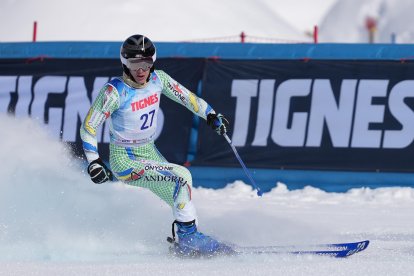 Roger Puig, a l’arribada de Tignes.