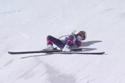 Lindsey Vonn cau als Jocs Olímpics de Milà-Cortina