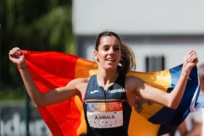 Alba Viñals durant els Jocs dels Petits Estats.