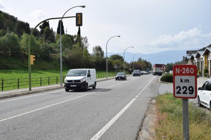El tram de l’N-260 sortint de la Seu d’Urgell.