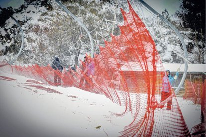 El Tarter. Primera nevada de la temporada.