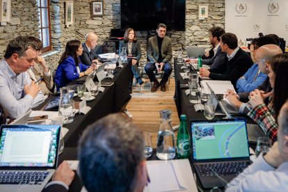 Un moment de la reunió de cònsols celebrada a Canillo.