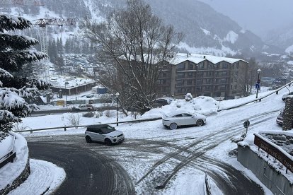 L'estat de la carretera al Tarter aquest matí.