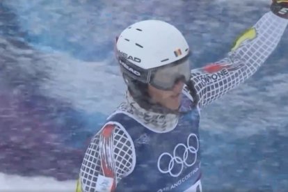 Xavier Cornella, després de l'eslàlom aquest matí a Bormio.