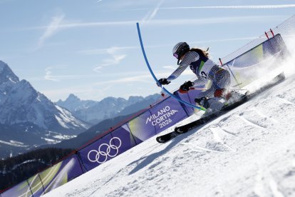 Carla Mijares, a l’eslàlom femení dels Jocs Olímpics de Cortina.