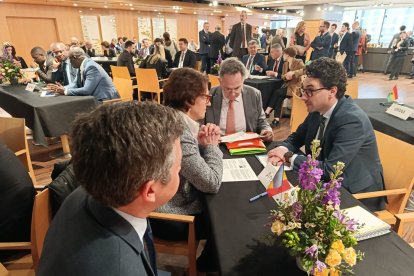 El ministre portaveu del Govern d'Andorra, Guillem Casal al Saló Internacional de l'Agricultura de París.