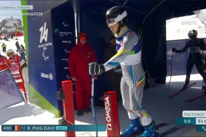 Roger Puig al descens dels Jocs Paralímpics.